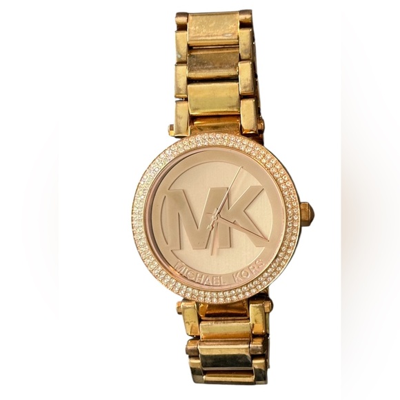 Women's Parker Rose Gold-Tone Stainless Steel Bracelet Watch 39mm MK5865 - Picture 9 of 11